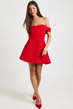 Robe Mini Structurée Bardot Petite