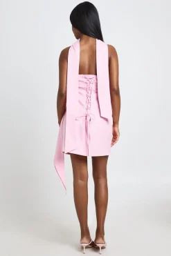 boohoo Robe Mini Structurée À Détail Corset Et Drapé Latéral<Femme Robes Corset|Robes Moulantes
