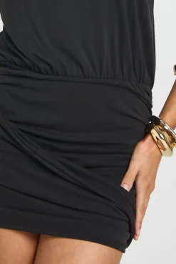 boohoo Robe Mini Super Douce À Dos Drapé Et Ourlet Croisé<Femme Robes Moulantes|Robes