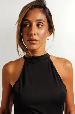 Robe Mini Super Douce À Encolure Dos-nageur
