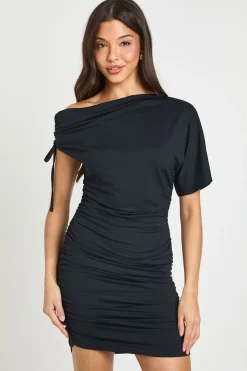 Robe Mini Super Douce À Épaule Tombante