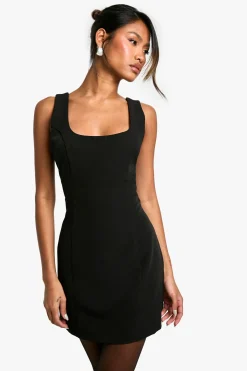 boohoo Robe mini sur mesure Diamante Bow<Femme Tailleurs|Robes