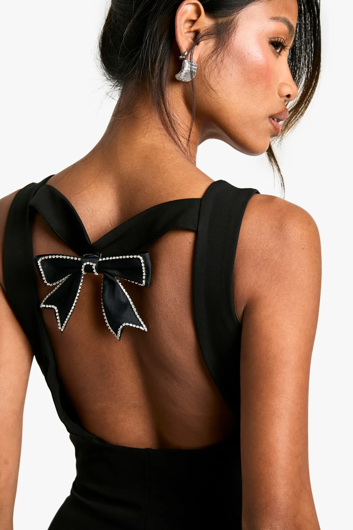 boohoo Robe mini sur mesure Diamante Bow<Femme Tailleurs|Robes