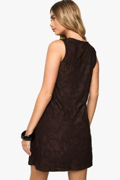 Robe mini swing en burnout texturée