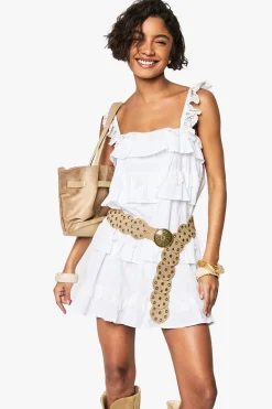 boohoo Robe mini Tall en dentelle à volants<Femme Robes Babydoll|Satin Et Dentelle