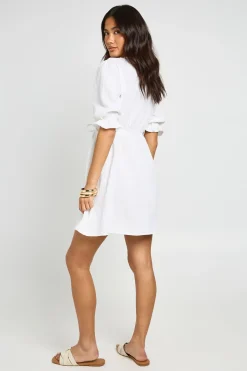 Robe Mini Texturée Brodée