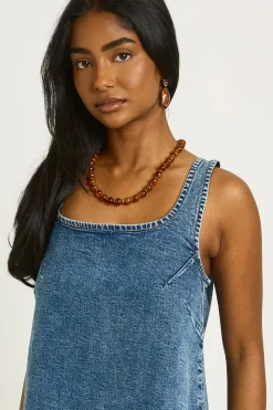 Robe Mini Trapèze À Encolure Carrée
