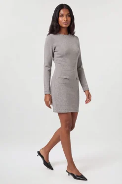Robe Mini Tricotée À Détails Cloutés
