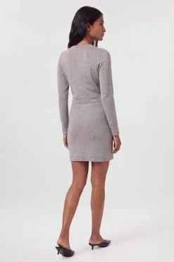 Robe Mini Tricotée À Détails Cloutés