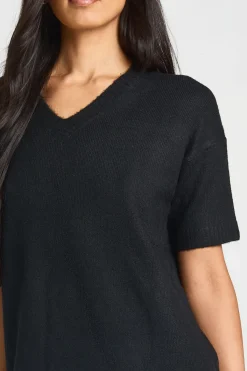 boohoo Robe Mini Tricotée Haute Avec Détails De Coutures Apparentes En Maille Douce<Femme Pulls Et Gilets|Toutes Les Mailles