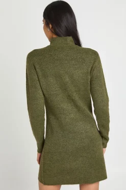 Robe Mini Tricotée Ultra Douce À Col Montant Tall