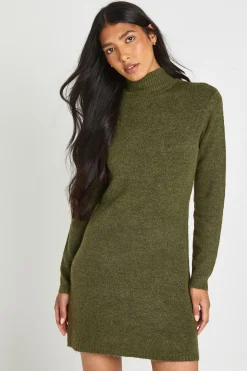 Robe Mini Tricotée Ultra Douce À Col Montant Tall