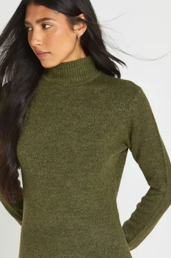 Robe Mini Tricotée Ultra Douce À Col Montant Tall