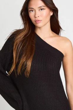 boohoo Robe Mini Tricotée à Une Épaule<Femme Robes À Manches Longues|Robes