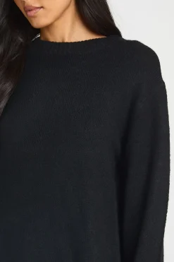 Robe Mini Tricotée Évasée À Col Rond Et Manches Évasées Tall