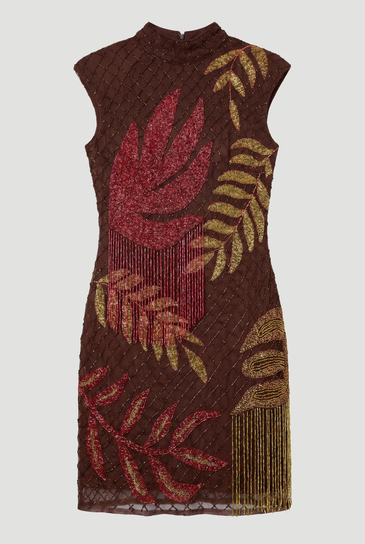 KarenMillen Robe Mini Tropicale Ornée De Perles<Femme Robes|Toutes Les Robes