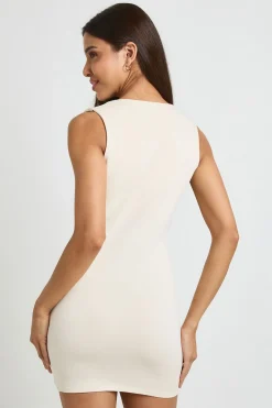 Robe Mini Ultra Douce À Drapé Frontal