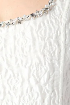 Coast Robe Mini Évasée en Jacquard avec Ornements de Bijoux<Femme Robes|Toutes Les Robes