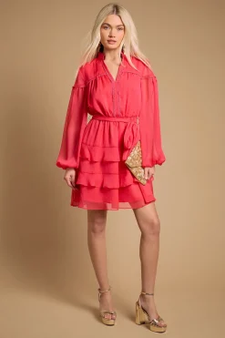 Robe Mini À Volants Contrastés