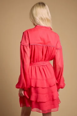 Robe Mini À Volants Contrastés