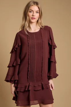 Robe Mini à Volants Étagés
