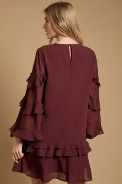 Robe Mini à Volants Étagés