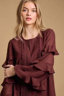 Robe Mini à Volants Étagés