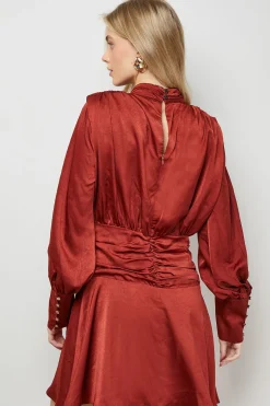 Robe Mini Western à Épaules Volumineuses