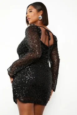 Robe moulante froncée Plus Pearl