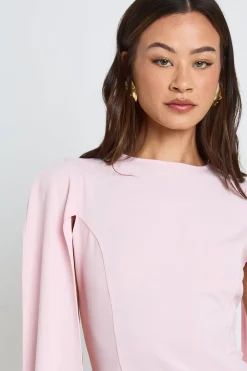 Robe Moulante Midi À Manches Cape Pour Grande Taille