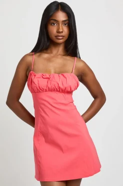 boohoo Robe Moulante Mini En Bengaline À Bustier Froncé<Femme Robes Patineuses|Robes