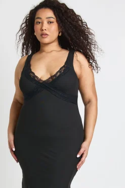 Robe Nuisette en Dentelle Grande Taille