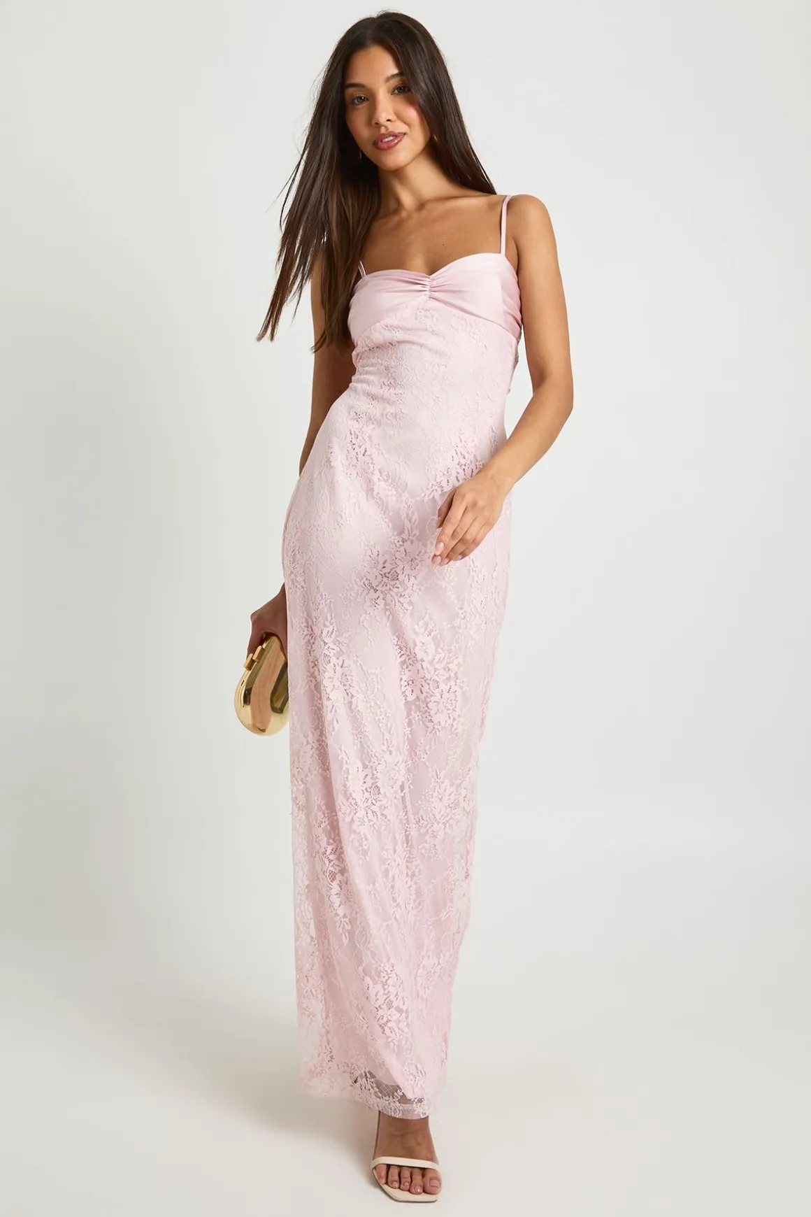 Robe nuisette en dentelle mixte