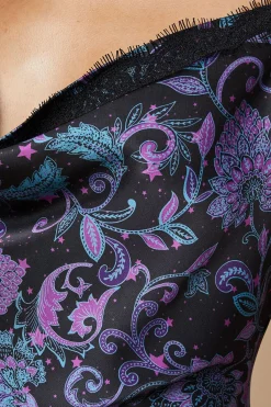 Oasis Robe Nuisette à Insertion de Dentelle Paisley Petite Taille Occasion<Femme Toutes Les Robes|Satin Et Dentelle