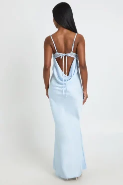 boohoo Robe Nuisette Longue En Satin Et Dentelle<Femme Satin Et Dentelle|Robes Bal De Promo