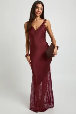 Robe Nuisette À Ourlet En Dentelle