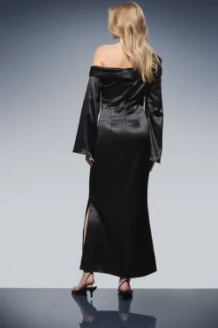 Oasis Robe Nuisette Satinée à Épaules Dénudées<Femme Robes Mi-Longues|Satin Et Dentelle