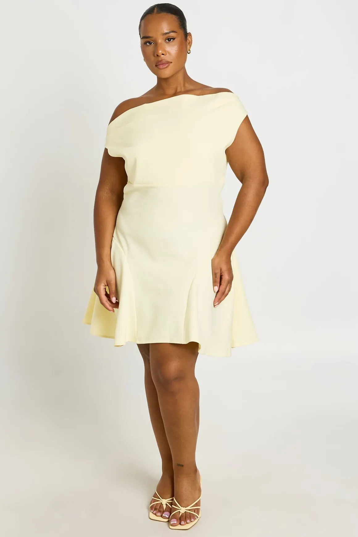 Robe Patineuse Asymétrique Grande Taille