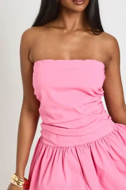 Robe Patineuse Bandeau Froncée En Bengaline