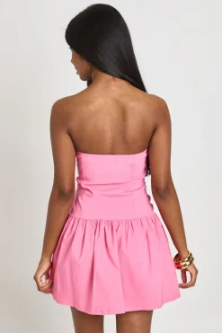Robe Patineuse Bandeau Froncée En Bengaline