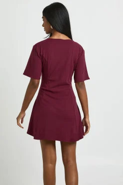 boohoo Robe Patineuse Basique À Manches Courtes En Jersey Supersoft<Femme Robes Patineuses|Basiques