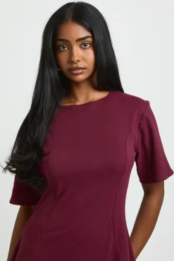 boohoo Robe Patineuse Basique À Manches Courtes En Jersey Supersoft<Femme Robes Patineuses|Basiques