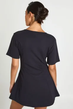 Robe Patineuse Basique Ultra-douce À Manches Courtes