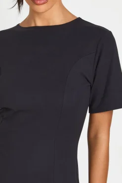 Robe Patineuse Basique Ultra-douce À Manches Courtes