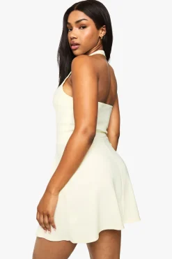 boohoo Robe patineuse Bengaline à encolure carrée<Femme Robes|Robes De Soirée
