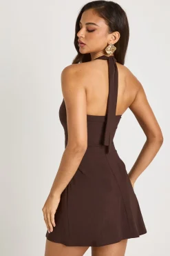 Robe patineuse Bengaline à encolure carrée