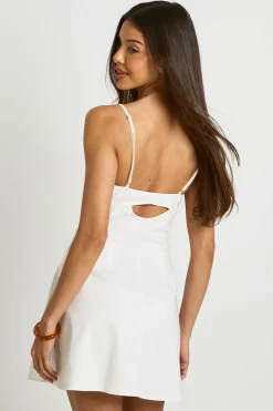 Robe Patineuse À Bretelles Avec Bonnets En Bengaline