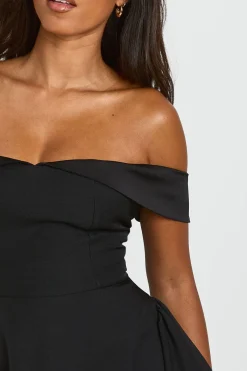boohoo Robe Patineuse Cintrée À Encolure Bardot Cœur<Femme Robes Patineuses|Robes