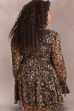 Robe Patineuse Cintrée Léopard Grande Taille