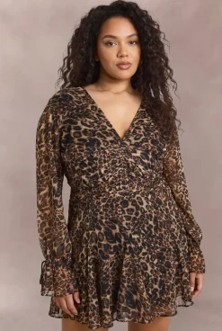 Robe Patineuse Cintrée Léopard Grande Taille